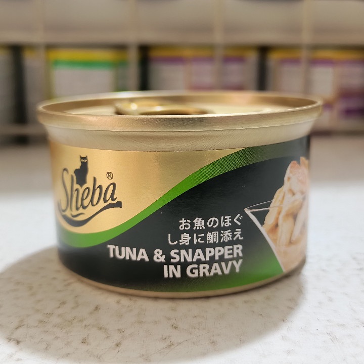 Makanan Kucing Sheba Kaleng Adult Tuna &amp; Snapper In Gravy 85G Wet Food