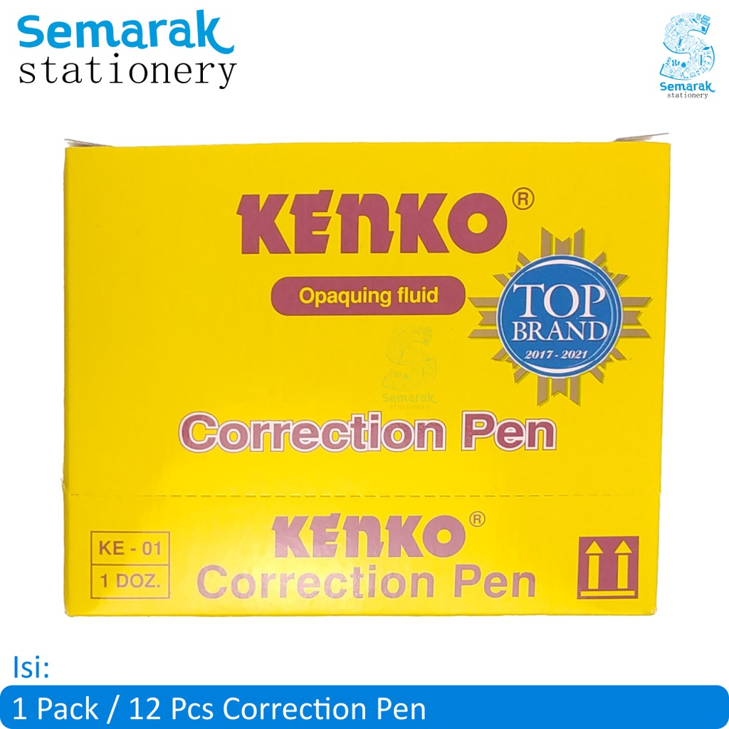 

Kenko KE-01 Correction Pen - Merah [1 Pack / 12 Pcs]