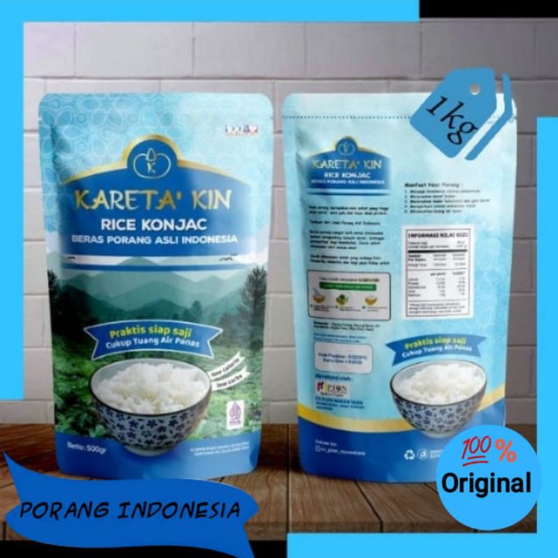 

Beras Porang Kareta' Kin Shirataki konjac rice beras diet 1 Kg