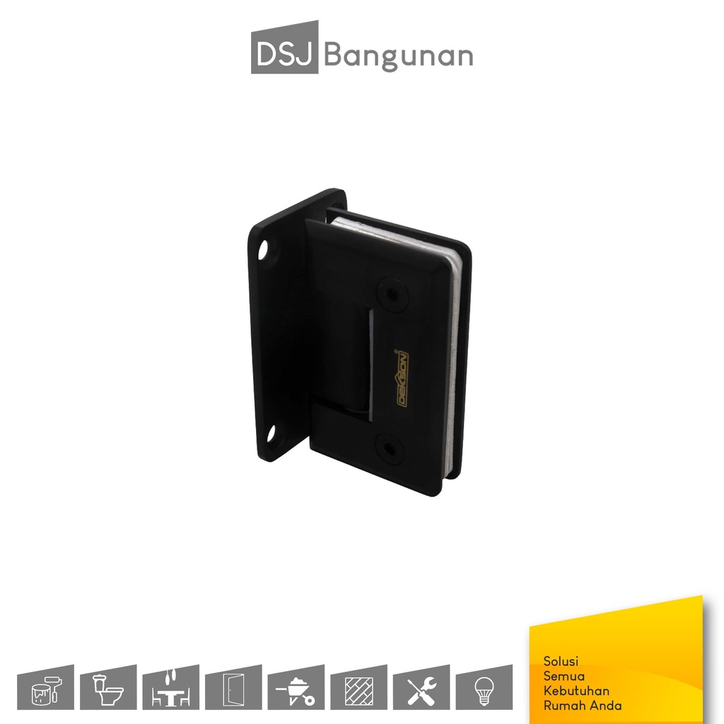 Dekkson Shower Hinge SH 7701 (GW) Matt Black / Engsel Pintu Kaca