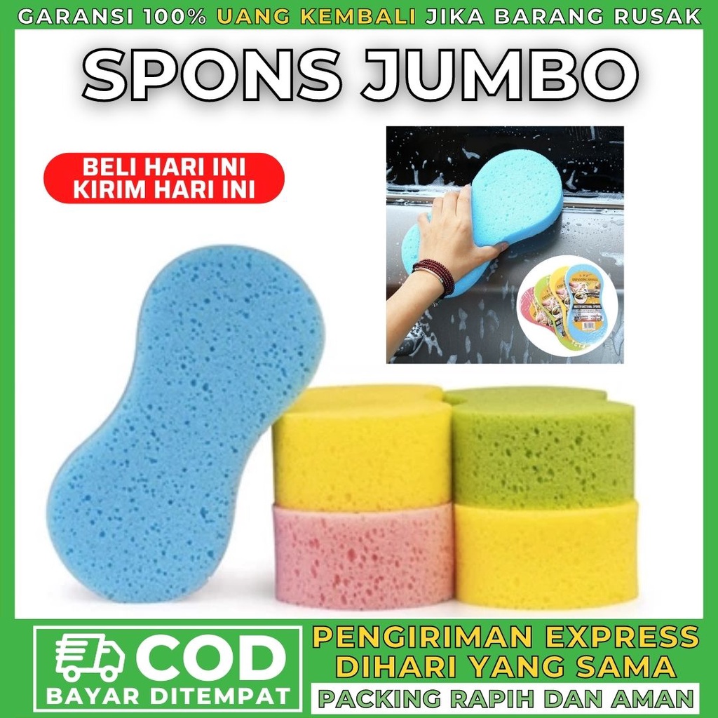 Jual Sponge Cuci Mobil Busa Spons Jumbo Pembersih Motor Piring Besar