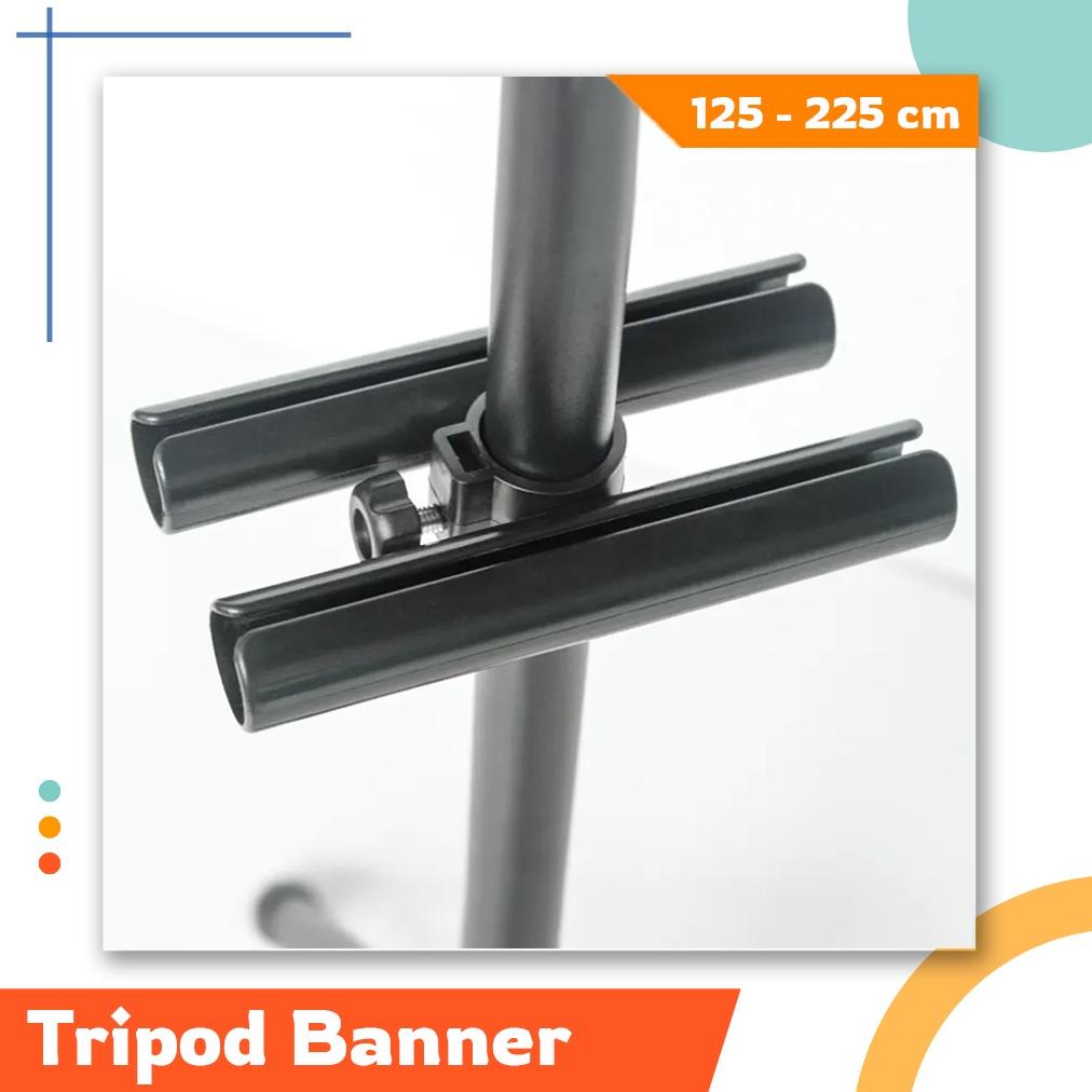 Tripod Banner / Tripod Stand Banner / Tripod Banner 2 Sisi Display Akrilik