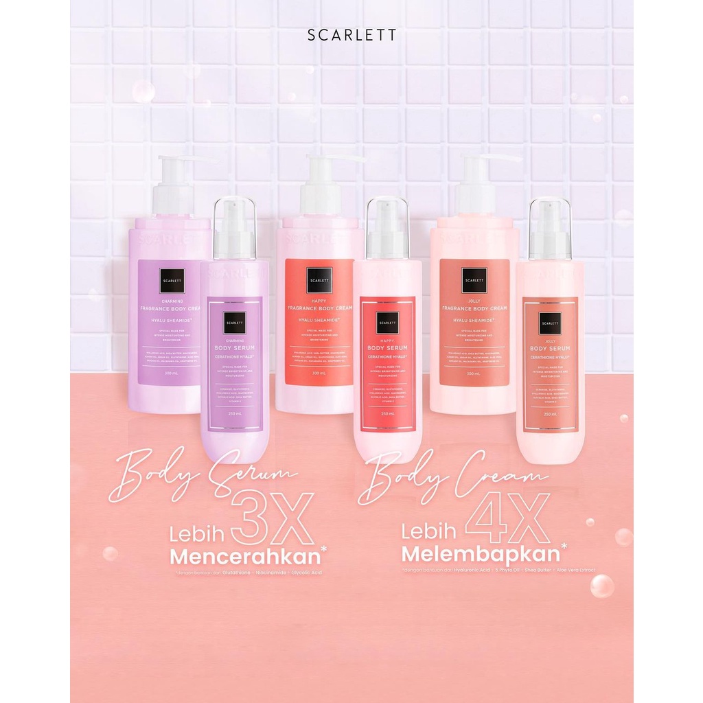 Scarlett Whitening Body Lotion / shower scrub / body scrub