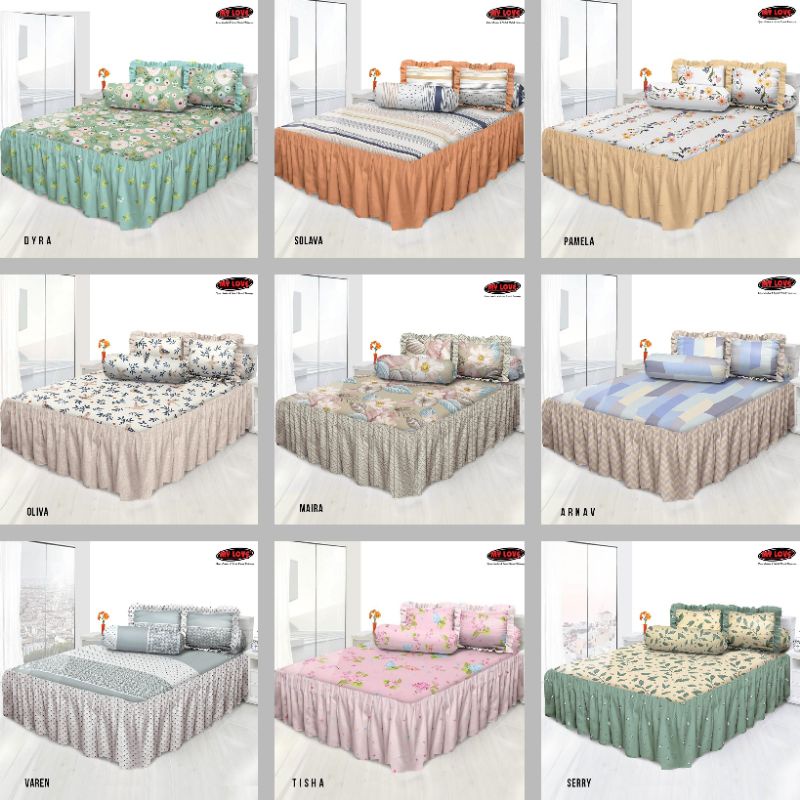 Sprei All New MY LOVE Rumbai King 180cm X 200cm Tinggi 50cm