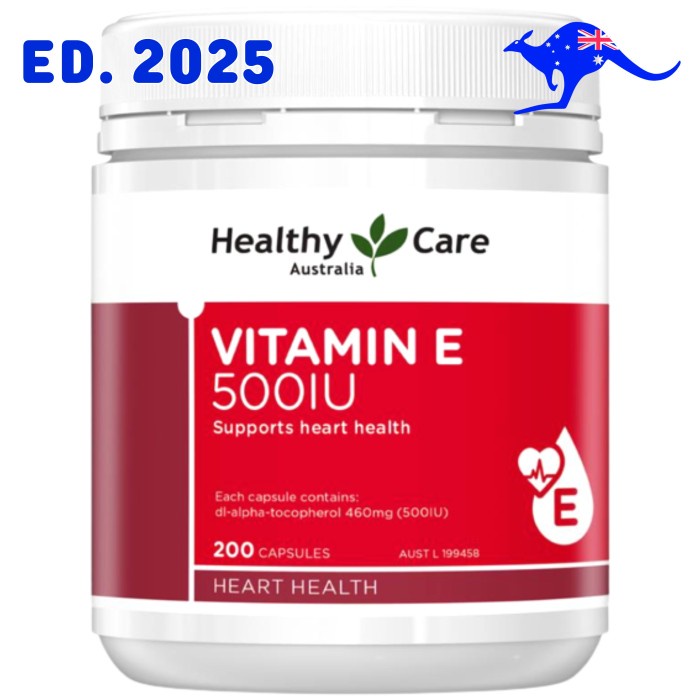 Healthy Care Vitamin E 500iu 200 Capsules Vit 500 iu Kapsul Blackmores