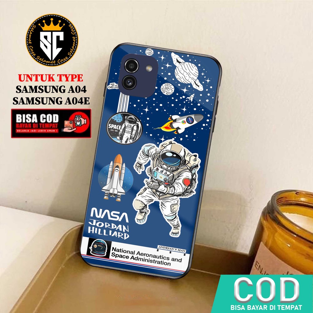 Case Samsung A04 A04E Casing Samsung A04 A04E Selamet Case [NSA] Softcase Glass - Hardcase Glossy - 