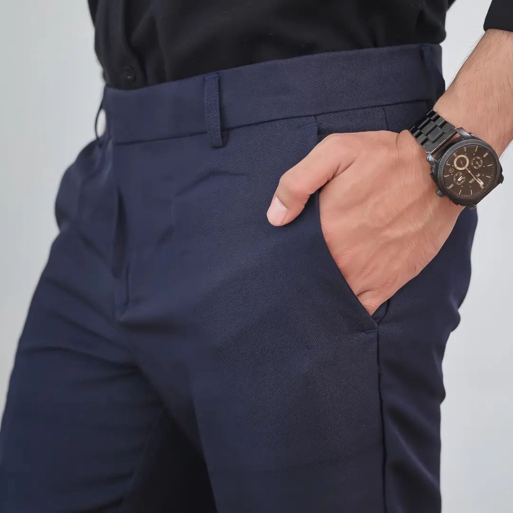 CELANA KERJA KANTOR FORMAL BAHAN KAIN ANGKLE PANTS SLIMFIT PRIA SIZE STANDAR DAN JUMBO