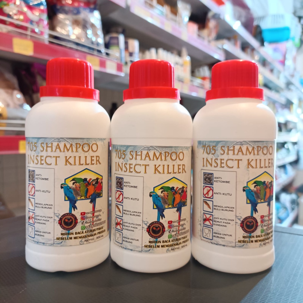 SAMPO BURUNG 705 SHAMPOO INSECT KILLER SAMPO ANTI KUTU TUNGAU BURUNG UNTUK SEMUA JENIS BURUNG KICAU