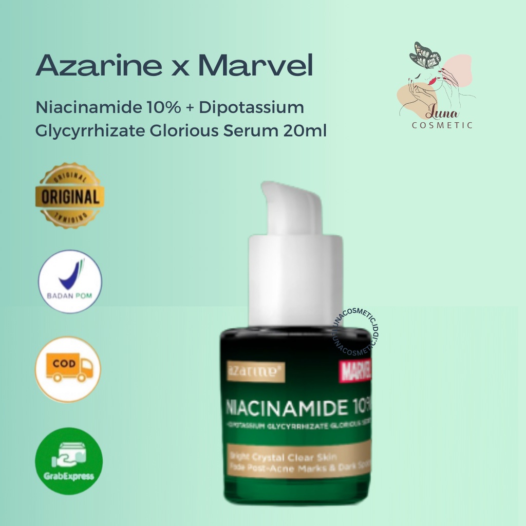 [Azarine x Marvel] Niacinamide 10% + Dipotassium Glycyrrhizate Glorious Serum 20ml