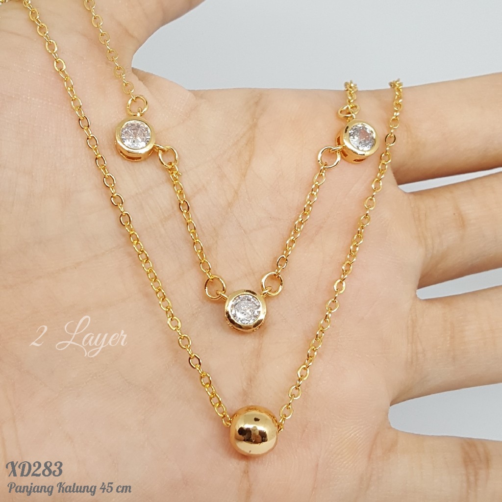 PGX Kalung Wanita Xuping Aksesoris Fashion Perhiasan Lapis Emas Premium - XD283