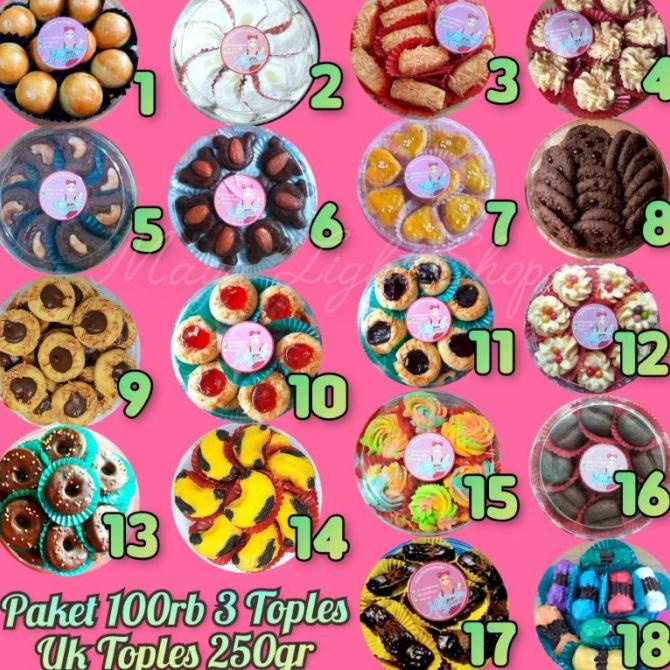 

PARSEL RAMADHAN PAKET 100RB ISI 3 TOPLES HAMPERS PARCEL LEBARAN KUE KERING KUKER EL09I09A82L