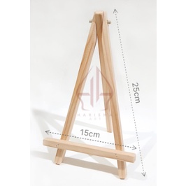 

wooden easel stand tripod 15x25 cm berkualitas