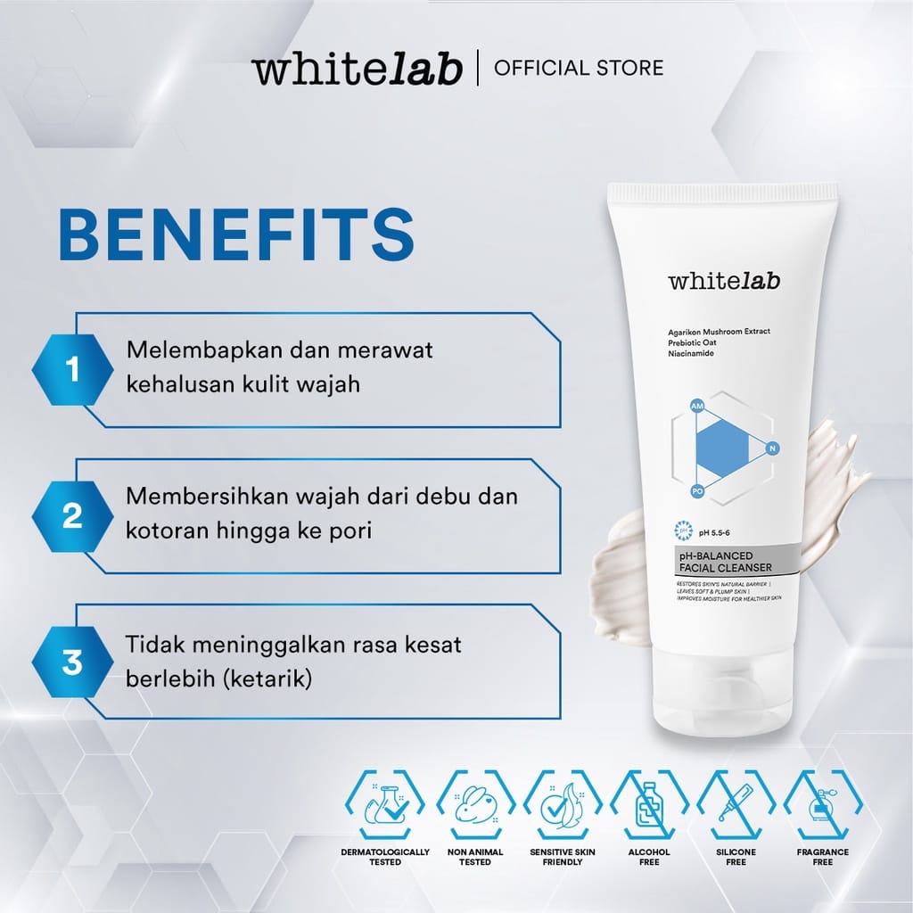 Whitelab pH-Balanced Facial Cleanser 100gr