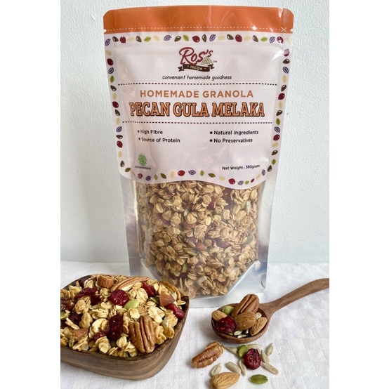 

Granola Homemade Pecan Melaka 380 Gr