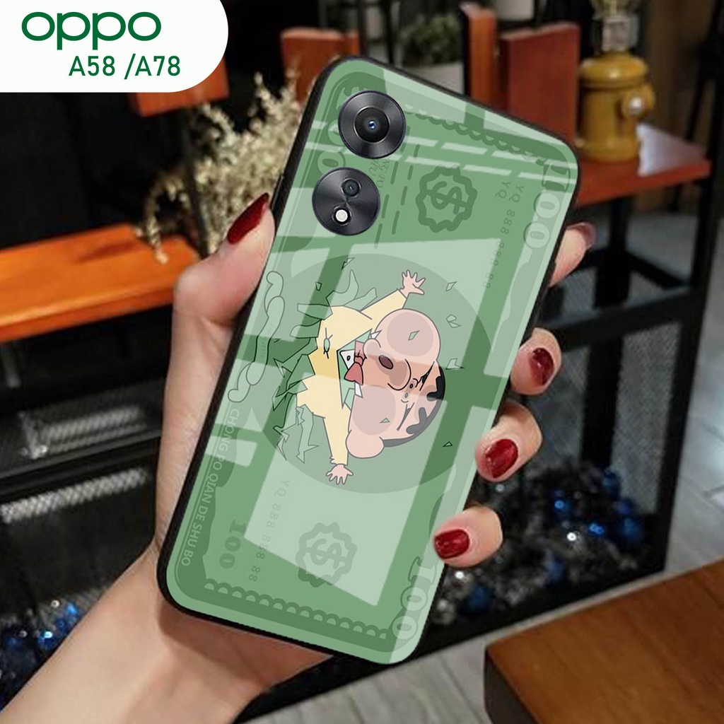 [A54] Case Oppo  A58 / A78 - Softcase Kaca Kilau Oppo A58 / A78 / Casing Handphone Oppo A58 / A78 - 