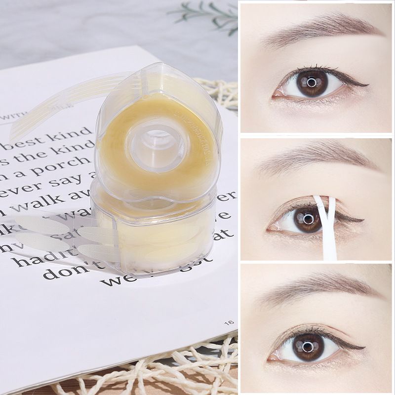 KMN 600pcs Skot Mata Scott Mata Roll Double Eyelid Veil Tape Stiker Kelopak Mata Tahan Air Jaring Selotip Lipatan Mata Scott lace