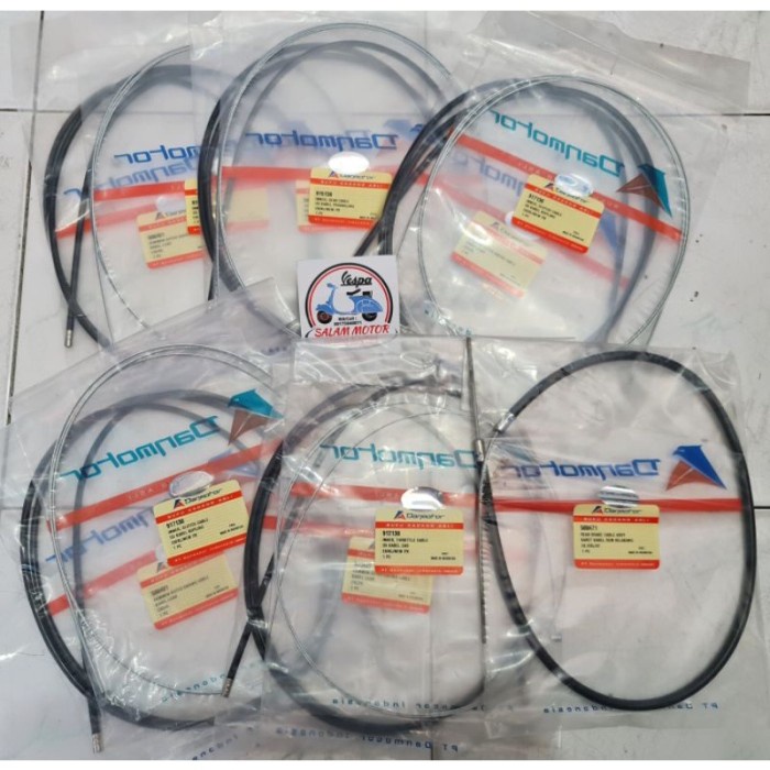 kabel set vespa luar dalam gas kopling rem presneling danmotor super