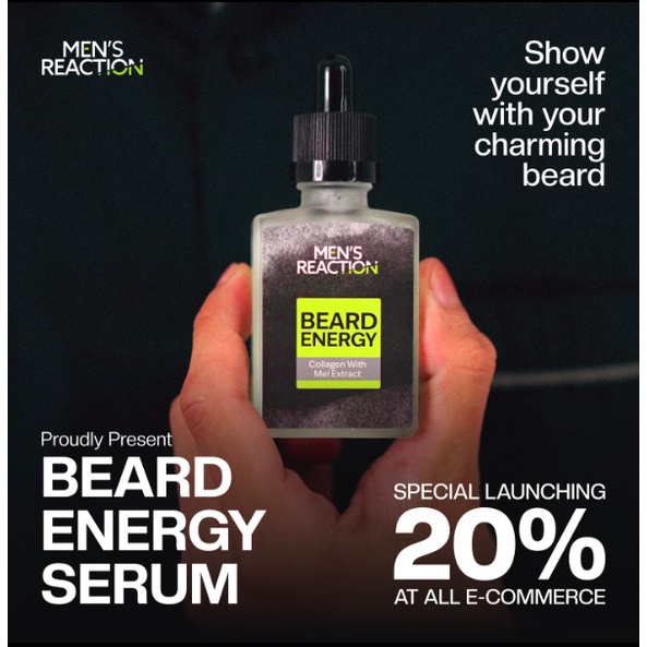 Beard Energy Serum - Serum Brewok By Mens Reaction Gratis Emas