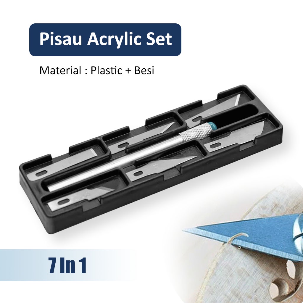 

Pisau Ukir 1 Set 7 Jenis Hobby Knife Set / Pisau Acrylic set 7 PC Cutter Hoby Set Kerajinan Pisau Kerajinan Tajam