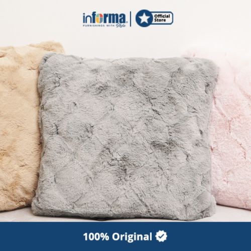Terlaris Informa - Bantal Sofa Bulu 45X45 Cm - Abu-Abu