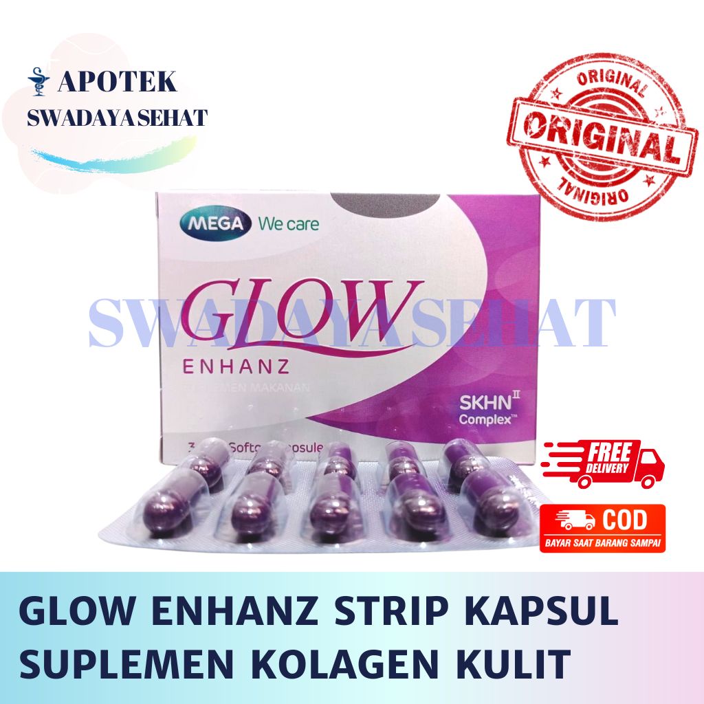 GLOW VITE - GLOW ENHANZ Strip Kapsul - Suplemen Kolagen Kulit Kecantikan Collagen Ecer