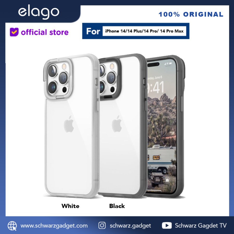 Elago Dual Clear Case iPhone 14 Pro Max Plus Soft Casing