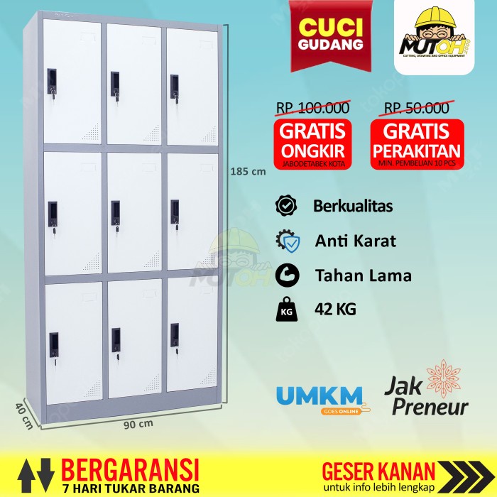 

Terlaris Loker Besi Locker Besi 9 Pintu