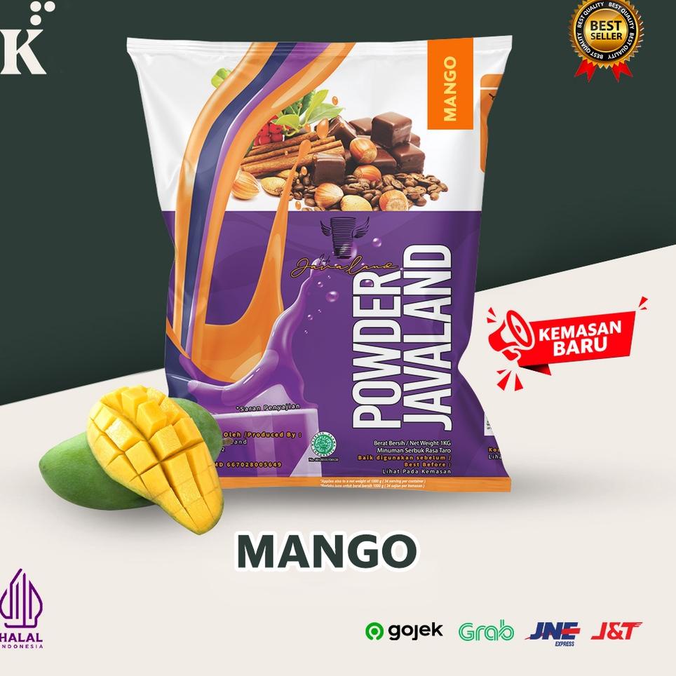 

⚡COD⚡ Bubuk Minuman Bubble Powder Drink Mangga / Mango ORIGINAL Javaland 1kg