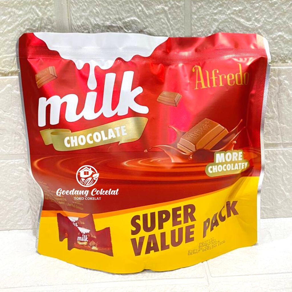 

Alfredo Milk More Chocolate Super Value Pack Kemasan Bag 180 gram