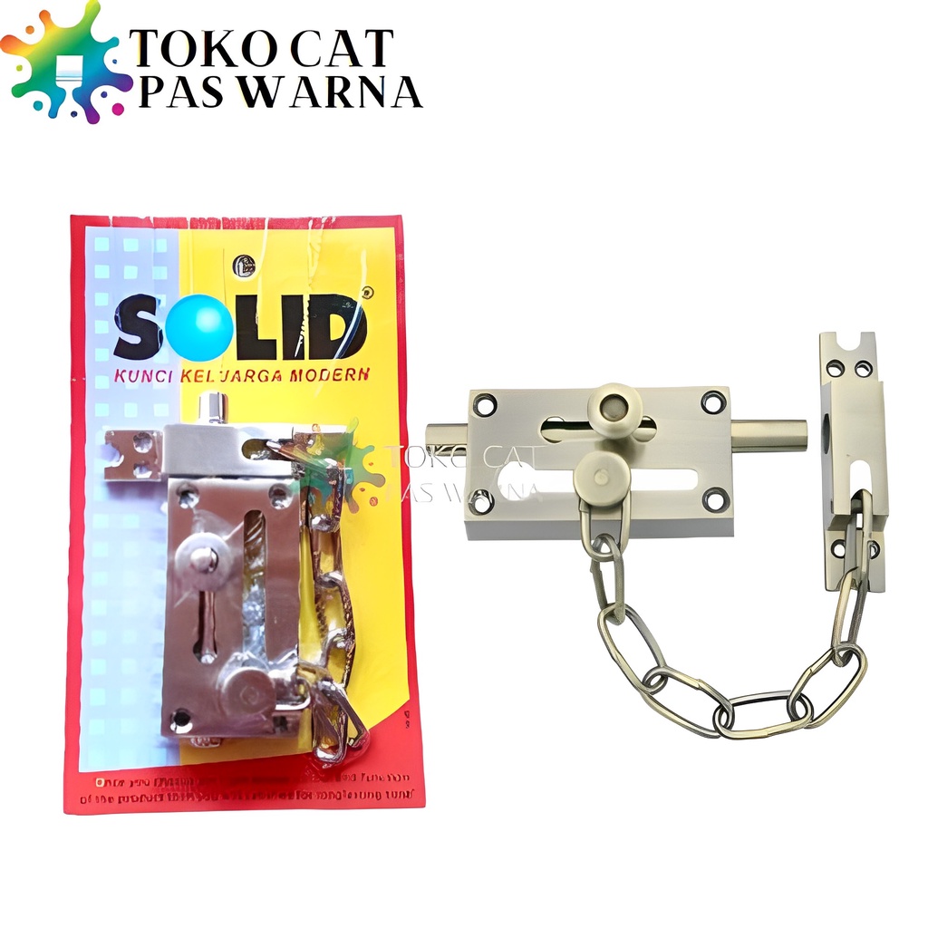 Grendel Slot Kunci Pintu SOLID Rantai 801
