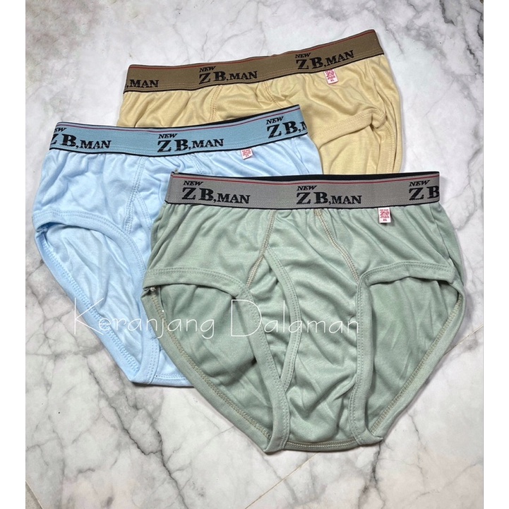 3 Pcs Celana Dalam Pria ZB MAN karet Boxer - CD Pria ZB MAN