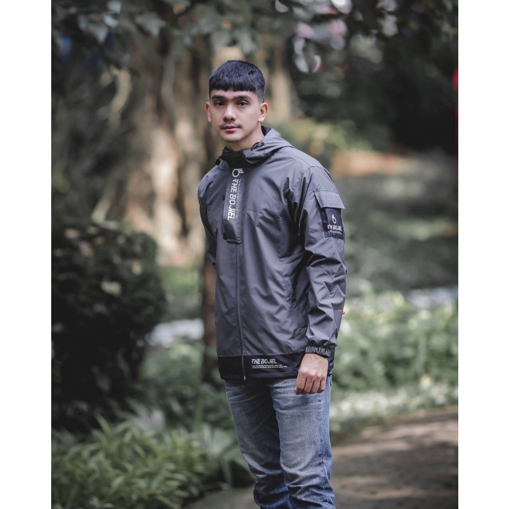 Jaket Outdoor The Bojiel Nasa Abu Hitam Jaket Parasut Jaket Pria Jaket Outdoor