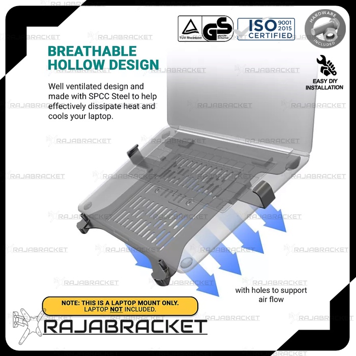 Tray Laptop 10&quot; - 17&quot; | Tray Laptop Bracket Monitor 10 inch s/d 17 inch Universal All Merk Laptop NB FP2