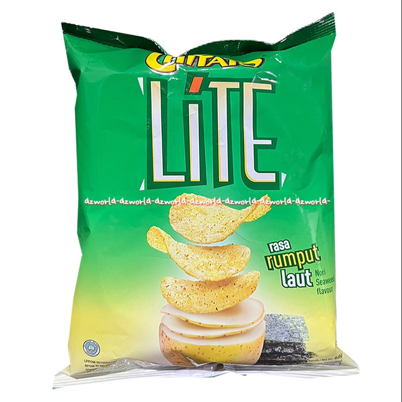 Chitato Lite Rasa Rumput Laut 68gram Makanan Ringan Ciki Citato Seaweed Snack Kentang Renyah