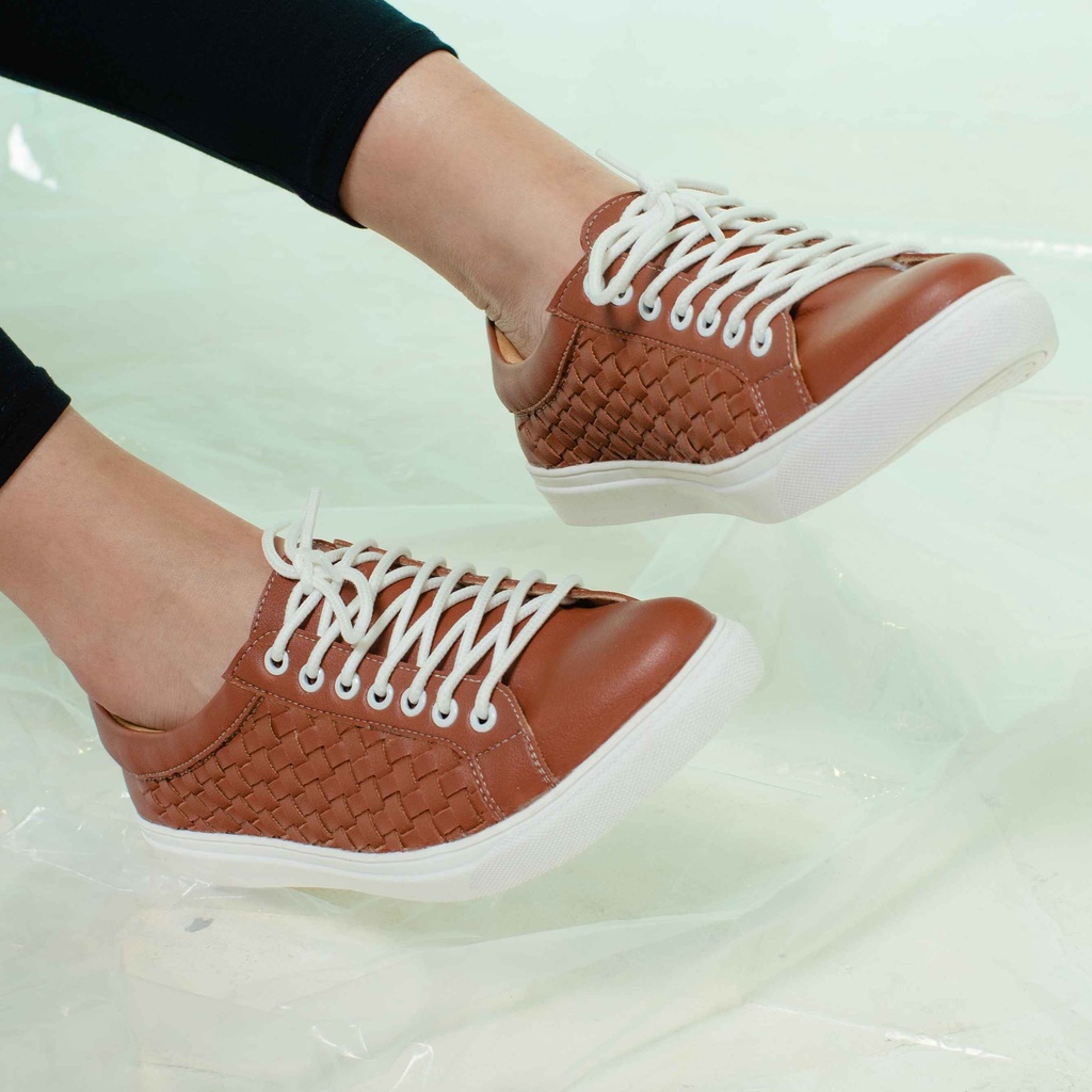 Odelia Sneakers Tan - Sepatu Wanita Adorableprojects