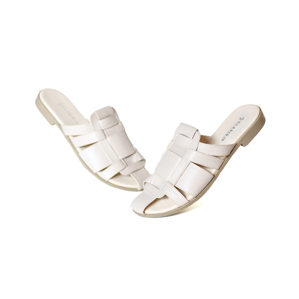 Gladio Jennie Sandal Flat Wanita Flatshoes Pesta Pernikahan Sepatu Kerja