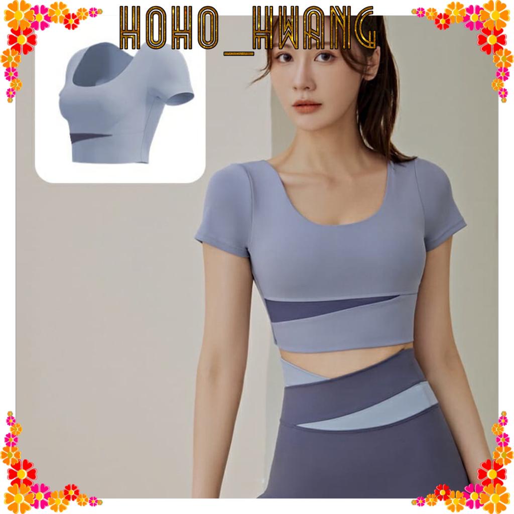 Hoho_Hwang (S-323) Baju olahraga bahan halus baju yoga senam wanita
