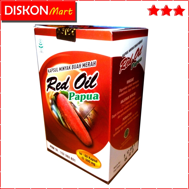 RED OIL 60 KAPSUL MINYAK BUAH MERAH PAPUA JAMU OBAT HERBAL KANKER TUMOR ASAM URAT DARAH TINGGI KENCI