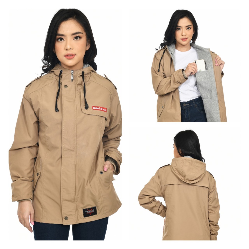 Jaket Parasut Wanita Waterproof Anti Air Original The Bojiel (CHEST) / Jaket Cewek