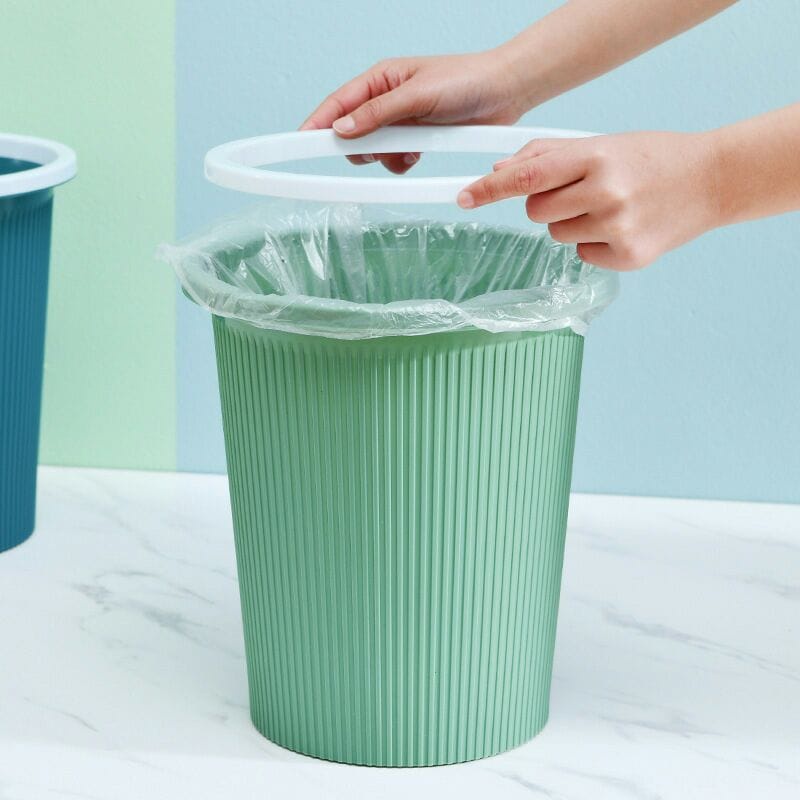 FREE BOX - GP Tong Sampah Portable dengan Tempat Kantong Plastik Sampah Refill Isi Ulang Roll Gulungan Otomatis Desain Unik