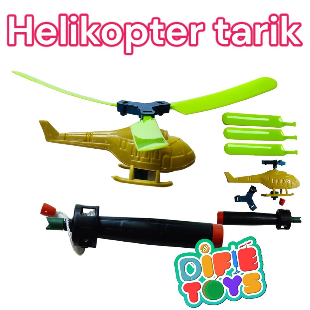 10 Pcs Helikopter tarik mainan helikopter