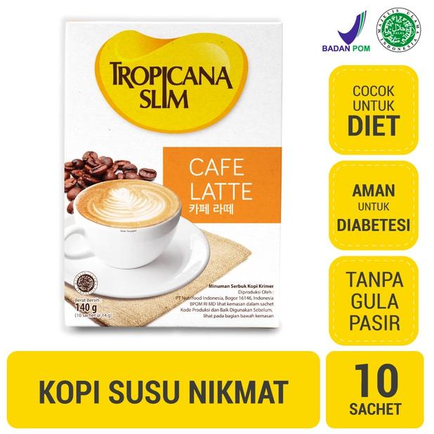 

☛ Tampil fashionable Tropicana Slim Cafe Latte 10 Sachet 14gr - Kopi Susu Nikmat Tanpa Gula Pasir Terpercaya