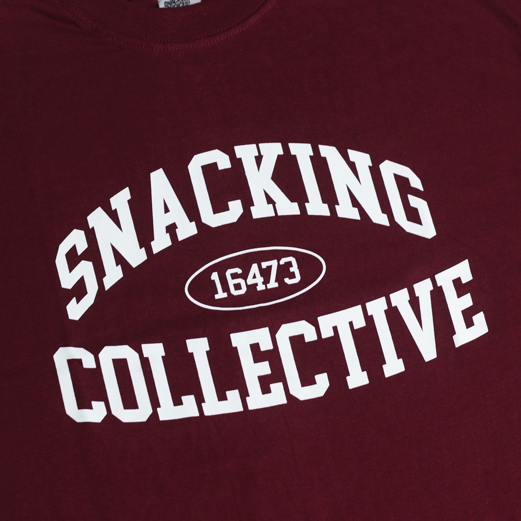 T-shirt | Oversize | Collective | Maroon | Snackingchoices