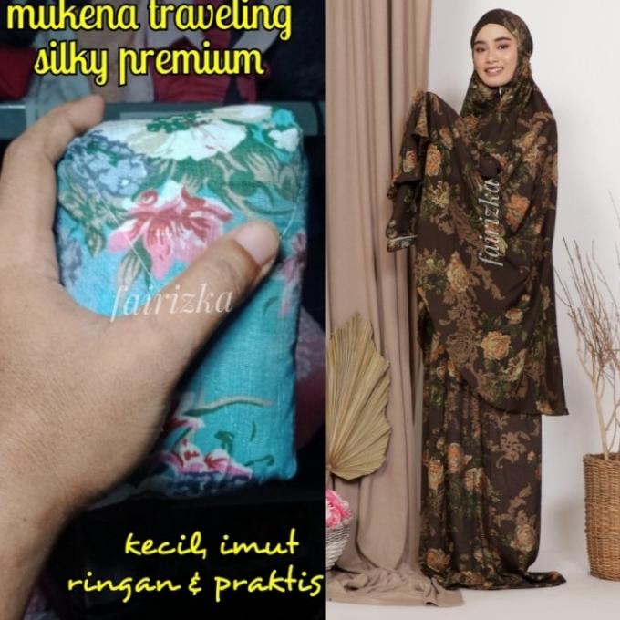 Kecil Imut Ringan Praktis Mukena Traveling katun silk