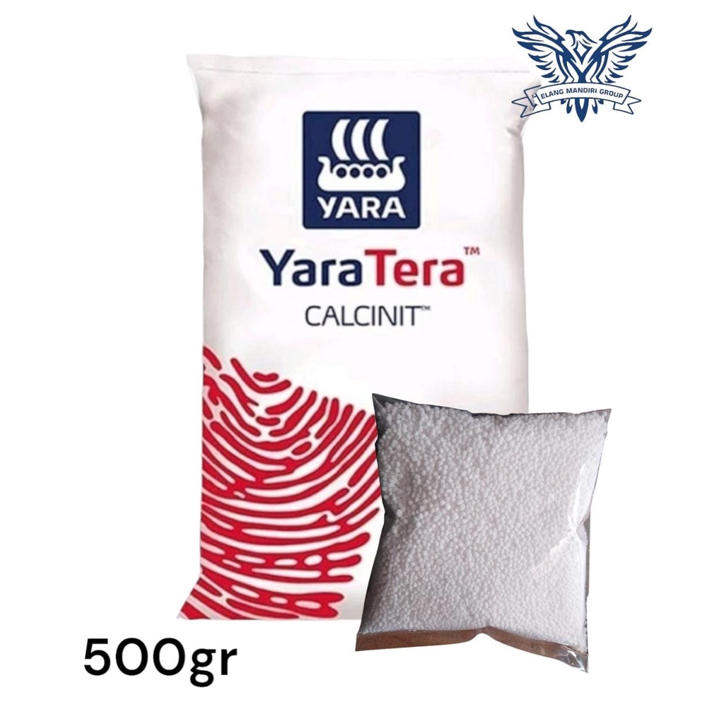 Repack YaraTera 500gr CALCINIT Pupuk Yara Tera Kalsium Nitrat Tanaman Hidroponik Nitrogen (N): 15.5% Kalsium (CaO): 26.3% YARA