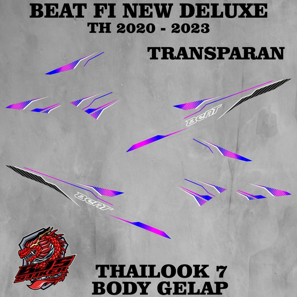 [COD] Stiker Sticker Striping transparan uv Beat fi deluxe Beat fi 2020-2021 Beat street thailook 7