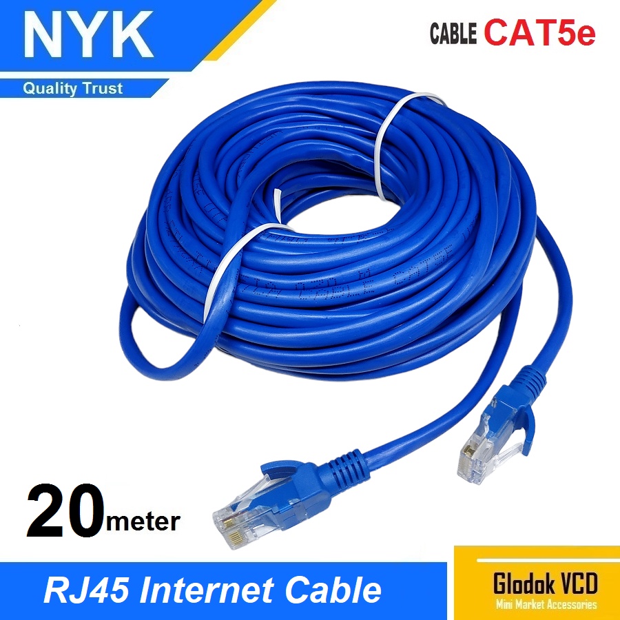 NYK Cat5 20m Ethernet Network Cable / Kabel LAN UTP CAT5e