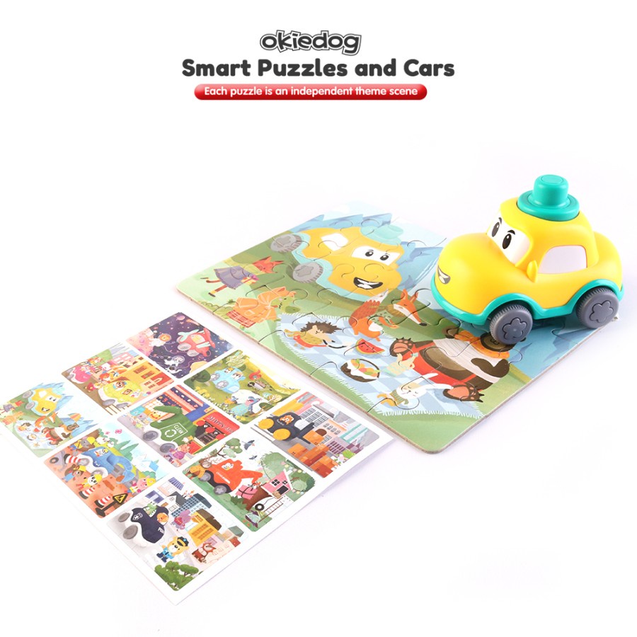 OKIEDOG SMART PUZZLE &amp; CARS - Mainan mobil dan puzzle anak