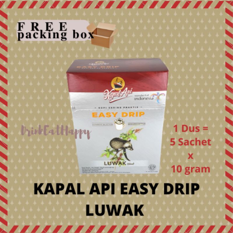 

Kapal Api EASY DRIP LUWAK Blend Kopi Bubuk