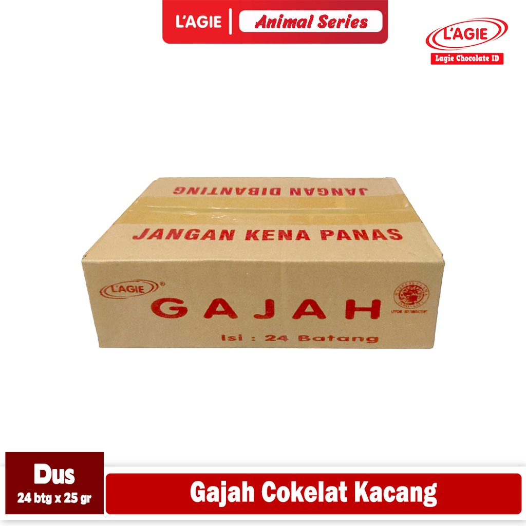 

LAGIE GAJAH COKELAT KACANG 25GRAM 1 DUS